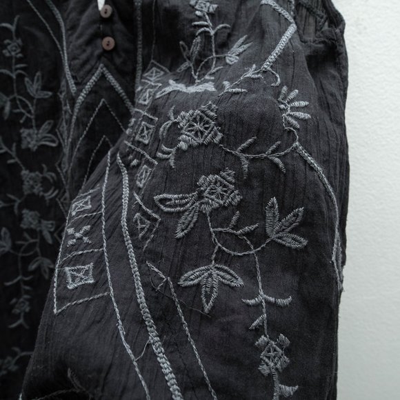 Free People V Neckline Pullover Dress Embroidered - Picture 5 of 8